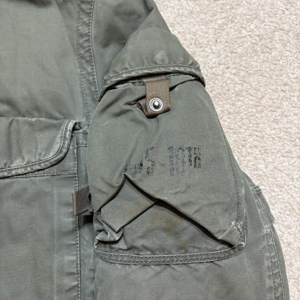Vtg Gap Jacket Mens Large Green Military Cold Weather Parka Canvas Hooded 2007 - Picture 9 of 16